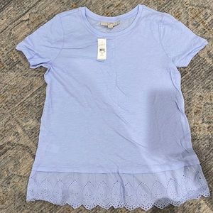 NWT. LOFT periwinkle maternity tshirt. Periwinkle.